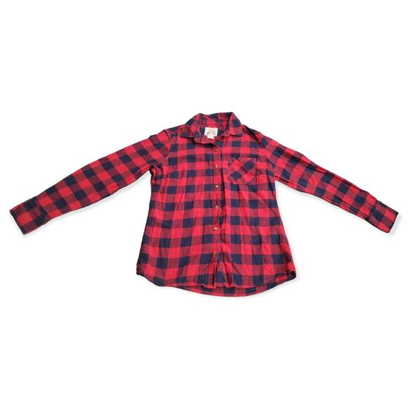 Field & Stream Red & Blue Plaid Button Up Long Sleeved Shirt - Picture 6 of 6